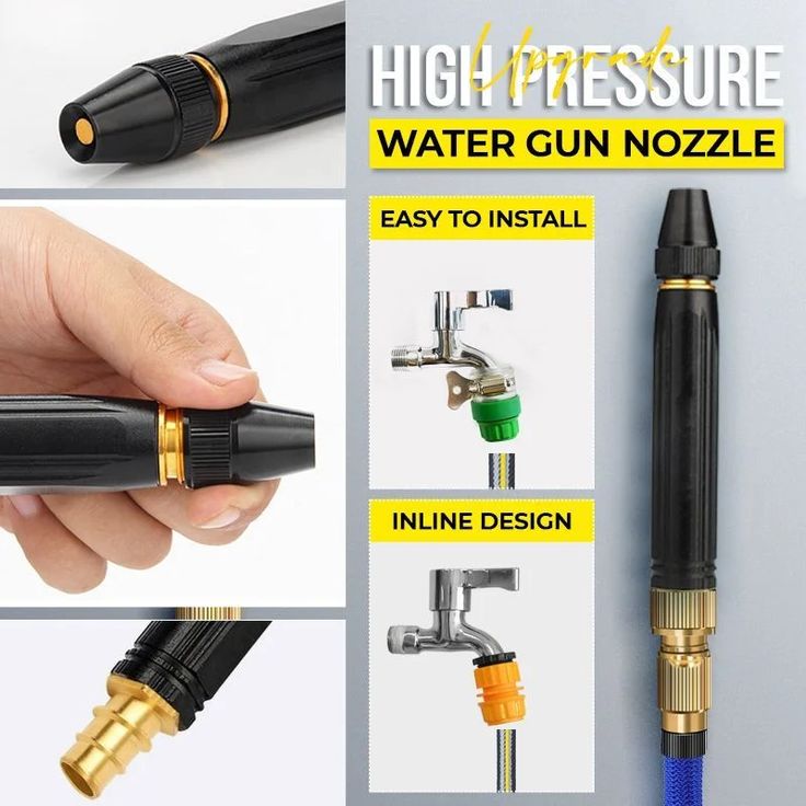 High-Pressure Car Wash Spray Nozzle – 3-in-1 Adjustable Jet