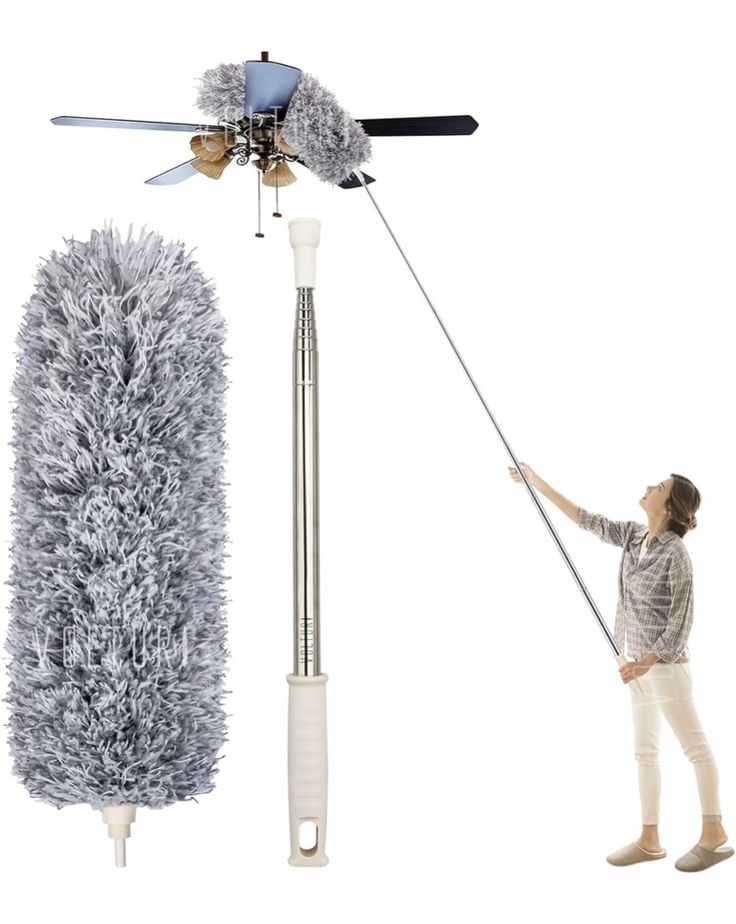 Extendable Microfiber Duster for Home & Car – Washable, Reusable, Telescopic Handle