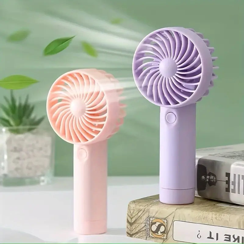 Cute Mini Fan Portable Handheld Fan Lightweight Handy Fan Pocket Low Noise Small Electric Fan for Student Gift Outdoor Fan 2025