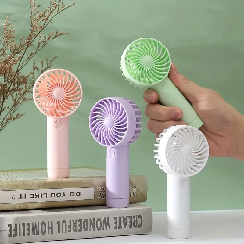 Cute Mini Fan Portable Handheld Fan Lightweight Handy Fan Pocket Low Noise Small Electric Fan for Student Gift Outdoor Fan 2025
