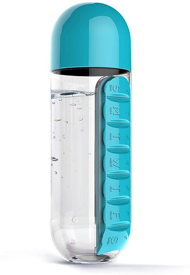 Pill Organizer Water Bottle – 20 oz