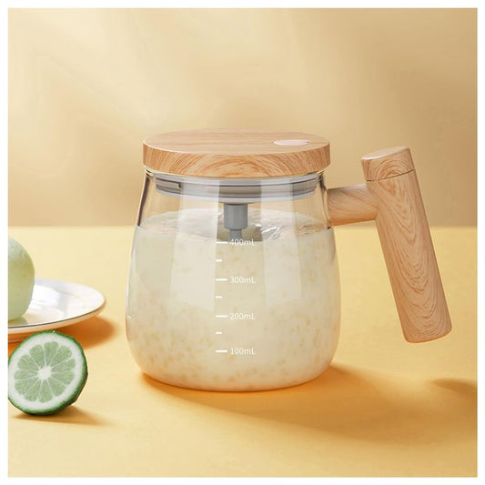 Auto-Stirring Glass Mug Set