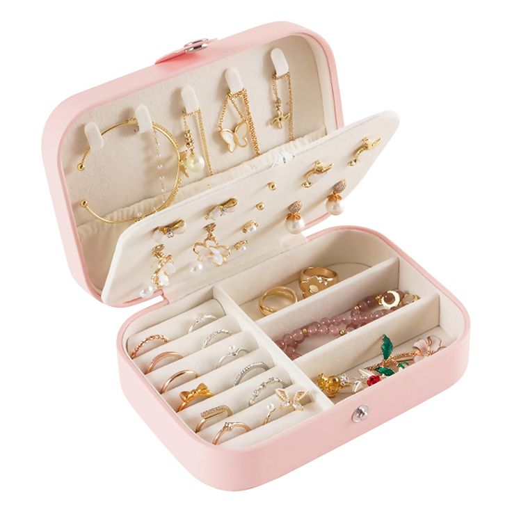 Blush Velvet Luxe Jewelry Organizer Box