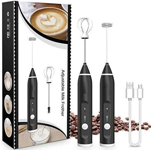 2-in-1 Rechargeable Electric Coffee Beater & Milk Frother | Handheld Foamer for Cappuccino, Latte & More