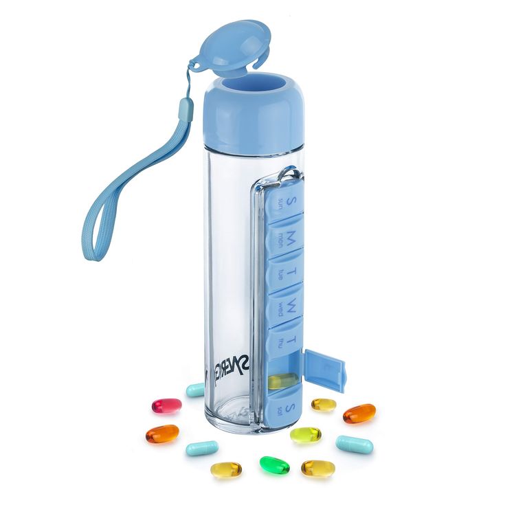 Pill Organizer Water Bottle – 20 oz