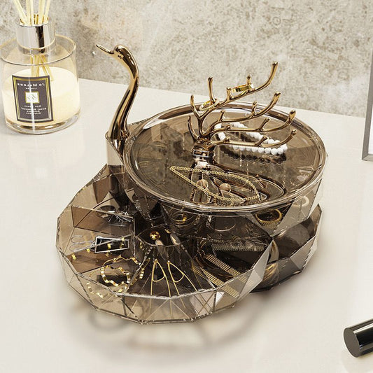 Elegance Swan Crystal Jewelry Organizer