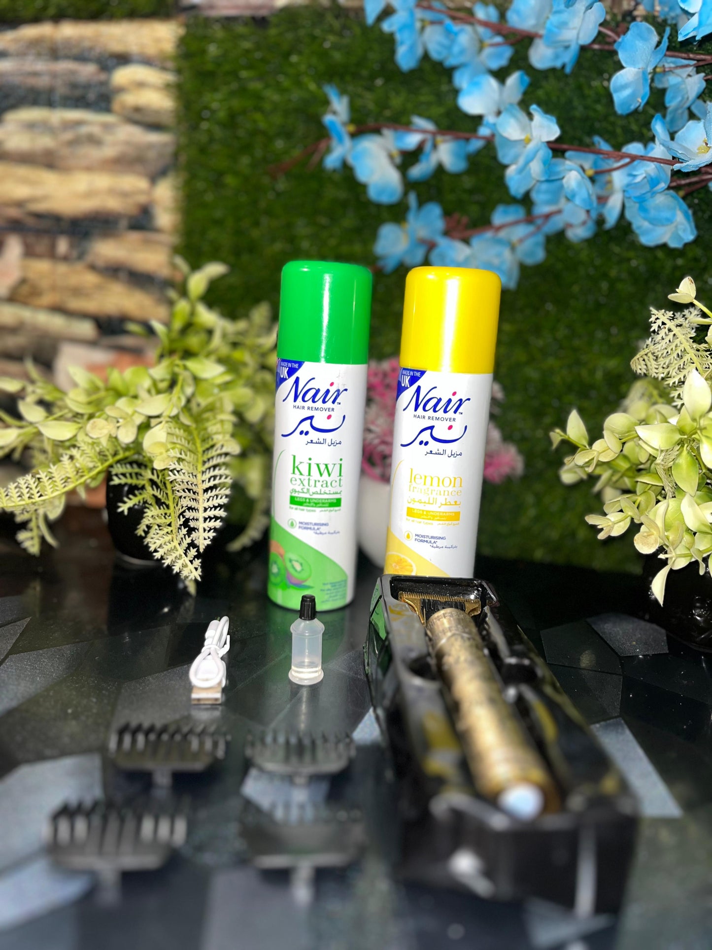 SmoothStyle Grooming Combo – T9 Dragon Trimmer + Nair Hair Removal Spray (2 Flavors)