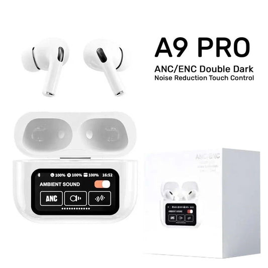 🎧 A9 PRO Wireless Earbuds – Smart Display & Dual Noise Cancellation