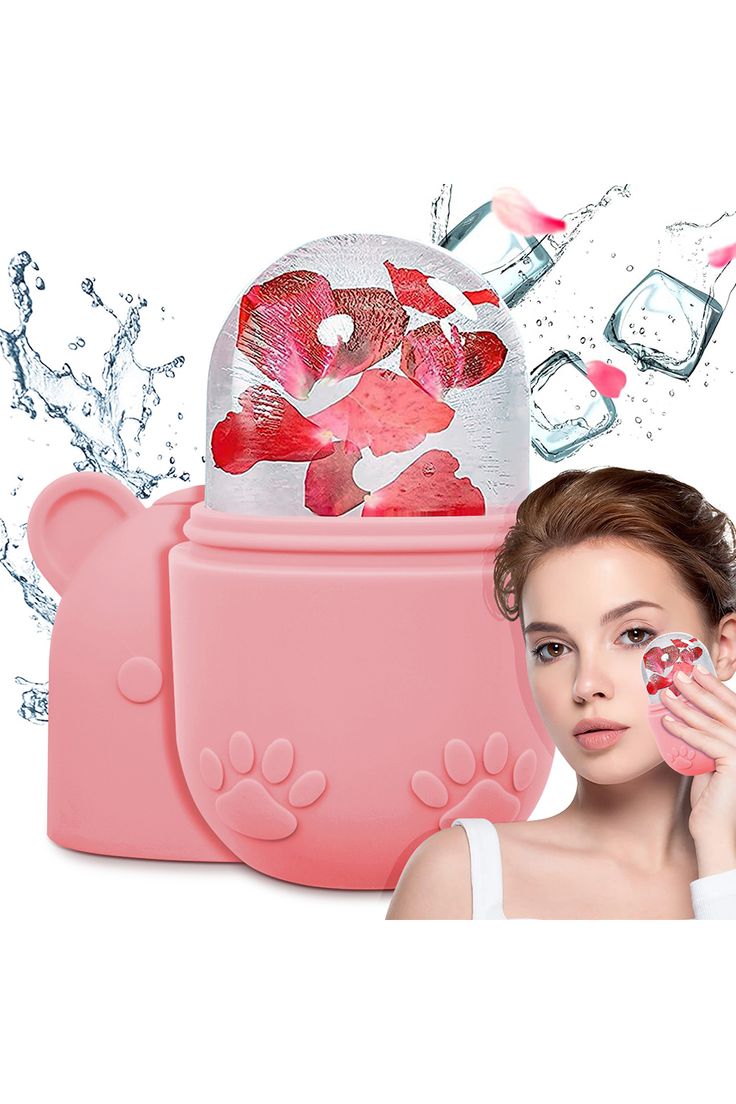 Face Ice Roller | Reusable Silicone Cooling Roller for Pores & Puffiness