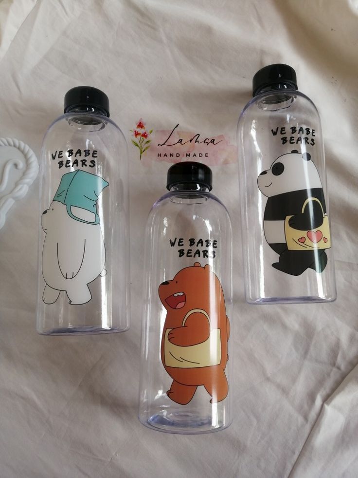 WeBabe Bears Frosted Hydration Bottle (Panda & Polar Bear Edition)