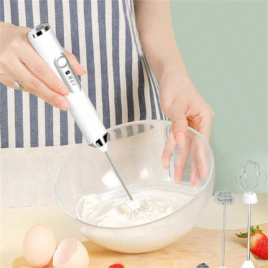 2-in-1 Rechargeable Electric Coffee Beater & Milk Frother | Handheld Foamer for Cappuccino, Latte & More