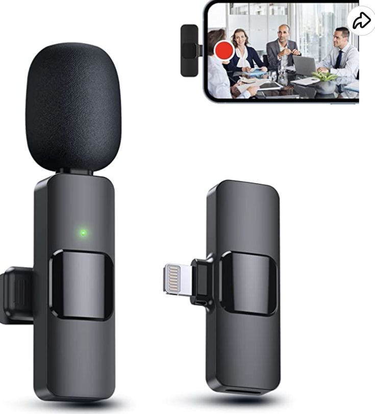 EchoMic Dual Wireless Microphone for Vlogging, Interviews, YouTube, Live Streaming & Podcasts (iOS Compatible)